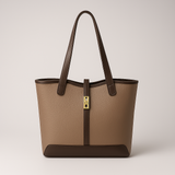 Sac Cabas Élégant avec Fermeture à Boucle Dorée