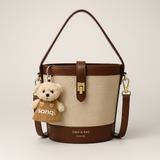 Sac à Main Élégant avec Porte-Clés Ourson “Sanqi