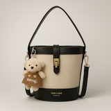 Sac à Main Élégant avec Porte-Clés Ourson “Sanqi