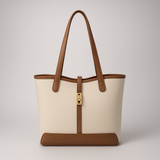 Sac Cabas Élégant avec Fermeture à Boucle Dorée